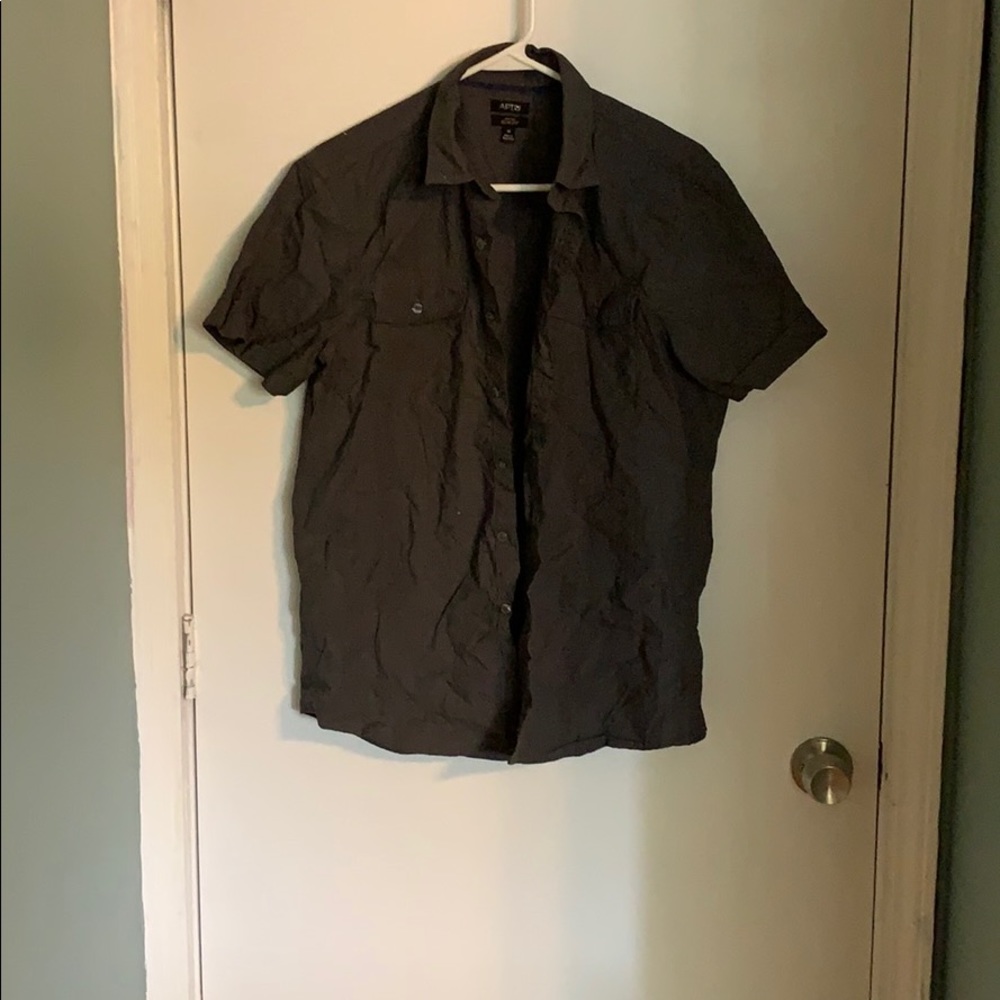 Grey button down